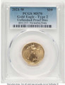 Bullionshark 2021-W $10 Proof 1/4 oz American Gold Eagle Coin PCGS PR70 DCAM - Type Two - Unfinished  Dies - HAT787476001 