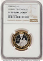 Bullionshark 2000-W $10 Modern Issues NGC PF70   Library of Congress Bimetallic Ten Dollars - HAT782855001 