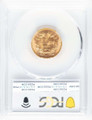 1888 $3 Three Dollar Gold  Coin PCGS MS65 coin back image