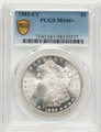 1885-CC S$1 Morgan Silver Dollar Coin PCGS MS66  + coin front image