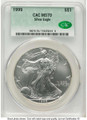 Bullionshark 1999 S$1 American Silver Eagle Coin CACG MS70 - HAT775260009 