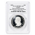  2025 Canada End of WWII in Europe 80th Anniversary $20 Silver Proof Coin PCGS PR70DCAM – Steven Rosati Signed Label 