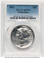 2021 $25 Palladium Eagle Coin PCGS MS70 coin front image