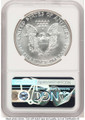 1987 S$1 American Silver Eagle Coin NGC MS70 coin back image