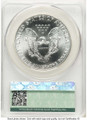 1989 S$1 American Silver Eagle Coin CACG MS70 coin back image