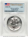 2020-W $25 Burnished Palladium Eagle Coin PCGS MS70 coin front image
