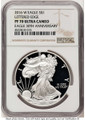2016-W S$1 Proof American Silver Eagle Coin NGC PF70 UCAM - Lettered Edge - 30th Anniversary coin front image