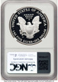 2002-W S$1 Proof American Silver Eagle Coin NGC PF70 UCAM coin back image