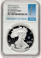 Bullionshark 2025-W $1 Proof American Silver Eagle Coin NGC PF70 UCAM - Laser Privy - First Day of Issue - HAT521932057 