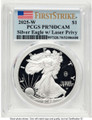 2025-W $1 Proof American Silver Eagle Coin PCGS PR70 DCAM - Laser Privy - First Strike coin front image