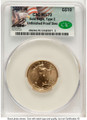 2021-W $10 Proof 1/4 oz American Gold Eagle Coin CACG PR70 DCAM - Type Two - Unfinished  Dies coin front image