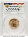 2021-W $10 Proof 1/4 oz American Gold Eagle Coin PCGS PR70 DCAM - Type Two - Unfinished  Dies coin front image