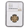 1897 $5 Gold Liberty Head Half Eagle NGC MS 60 PL