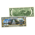  Lincoln Memorial USA 250th Anniversary Colorized $2 Bill with Display Folio 