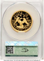 2024 $1 Gold High Relief Coin CACG MS70   Flowing Hair Dollar - One-Ounce Gold - 230th Anniversary coin back image