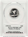 Bullionshark 1999-W $25 Proof 1/4 oz Platinum Eagle Coin PCGS PR70 DCAM - Statue of Liberty - HAT788454103 