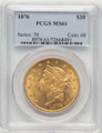 Bullionshark 1876 $20 Liberty Gold Double Eagle PCGS MS61 - HAT784554093 