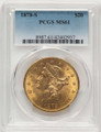 Bullionshark 1878-S $20 Liberty Gold Double Eagle PCGS MS61 - HAT788689014 