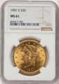 Bullionshark 1901-S $20 Liberty Gold Double Eagle NGC MS61 - HAT787267002 