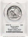 2020-W $25 Burnished Palladium Eagle Coin PCGS MS70 coin back image