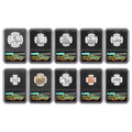 2026 Semiquincentennial Silver Proof Set Complete 10-Coin NGC PF70 Ultra Cameo Black Label Set – Limited Edition 1 of 25