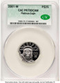 Bullionshark 2001-W $25 Proof 1/4 oz Platinum Eagle Coin CACG PR70 DCAM - Statue of Liberty - HAT773872003 