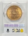 Bullionshark 1896-S $20 Liberty Gold Double Eagle PCGS MS62  + - HAT507503006 