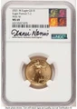 Bullionshark 2021-W $10 Proof 1/4 oz American Gold Eagle Coin NGC PF69 UCAM - Type Two - Unfinished  Dies - HAT774621001 