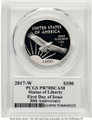 Bullionshark 2017-W $100 Proof Modern Bullion Coin PCGS PR70   One-Ounce Platinum Eagle - Statue of Liberty - 20th Anniversary - HAT524608012 