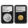  1776–2026 Semiquincentennial Standing Liberty Gold Coin & Silver Medal Set NGC SP70 Black Label Limited Edition 1 of 10 w/COA 