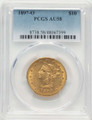 1897-O $10 Liberty Gold Eagle Coin PCGS AU58 coin front image