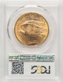 1911-D $20 Saint Gaudens Double Eagle PCGS MS65  + coin back image