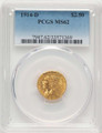 Bullionshark 1914-D $2.5 Indian Gold Quarter Eagle Coin PCGS MS62 - HAT521891059 