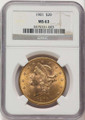 Bullionshark 1901 $20 Liberty Gold Double Eagle NGC MS63 - HAT788705041 