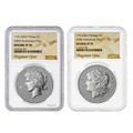  1776-2026 Morgan and Peace Dollar Reverse Proof 2-Coin Set NGC Rev PF70 Magnum Opus Label 