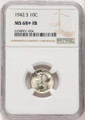 1942-S 10C Mercury Dime Coin NGC MS68  + coin front image