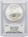 Bullionshark 2013 S$1 American Silver Eagle Coin PCGS MS70 - First Strike - HAT750226054 