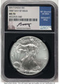 Bullionshark 2017 $1 American Silver Eagle Coin NGC MS70 - First Day of Issue - HAT768524021 