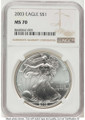 Bullionshark 2003 S$1 American Silver Eagle Coin NGC MS70 - HAT778579108 