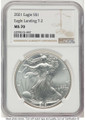 Bullionshark 2021 S$1 American Silver Eagle Coin NGC MS70 - Type Two - HAT786036027 