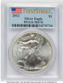 Bullionshark 2012 S$1 American Silver Eagle Coin PCGS MS70 - First Strike - HAT766842012 