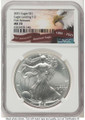 Bullionshark 2021 S$1 American Silver Eagle Coin NGC MS70 - Type Two - First Day of Issue - HAT788282010 