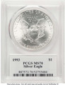 Bullionshark 1993 S$1 American Silver Eagle Coin PCGS MS70 - HAT788167006 