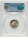 Bullionshark 1938-D 10C Mercury Dime Coin PCGS MS67  CAC + - HAT781789005 