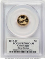 Bullionshark 2015-W $5 Proof 1/10 oz American Gold Eagle Coin PCGS PR70 DCAM - First Strike Saint Gaudens - HAT507774017 