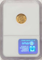 1857 G$1 Gold Dollar Coin NGC MS61 coin back image