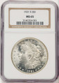 1921-S S$1 Morgan Silver Dollar Coin NGC MS65 coin front image