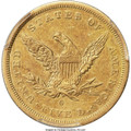 1843-O $5 Liberty Gold Half Eagle Coin PCGS AU50   Small Letters coin back image