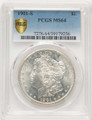1901-S S$1 Morgan Silver Dollar Coin PCGS MS64 coin front image