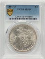 1891-O S$1 Morgan Silver Dollar Coin PCGS MS64 coin front image